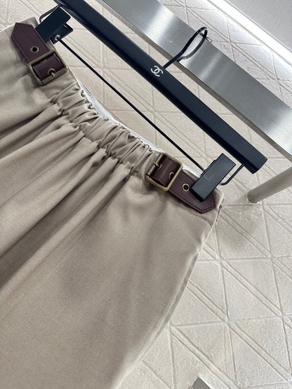 25fw Elastic pleated shorts