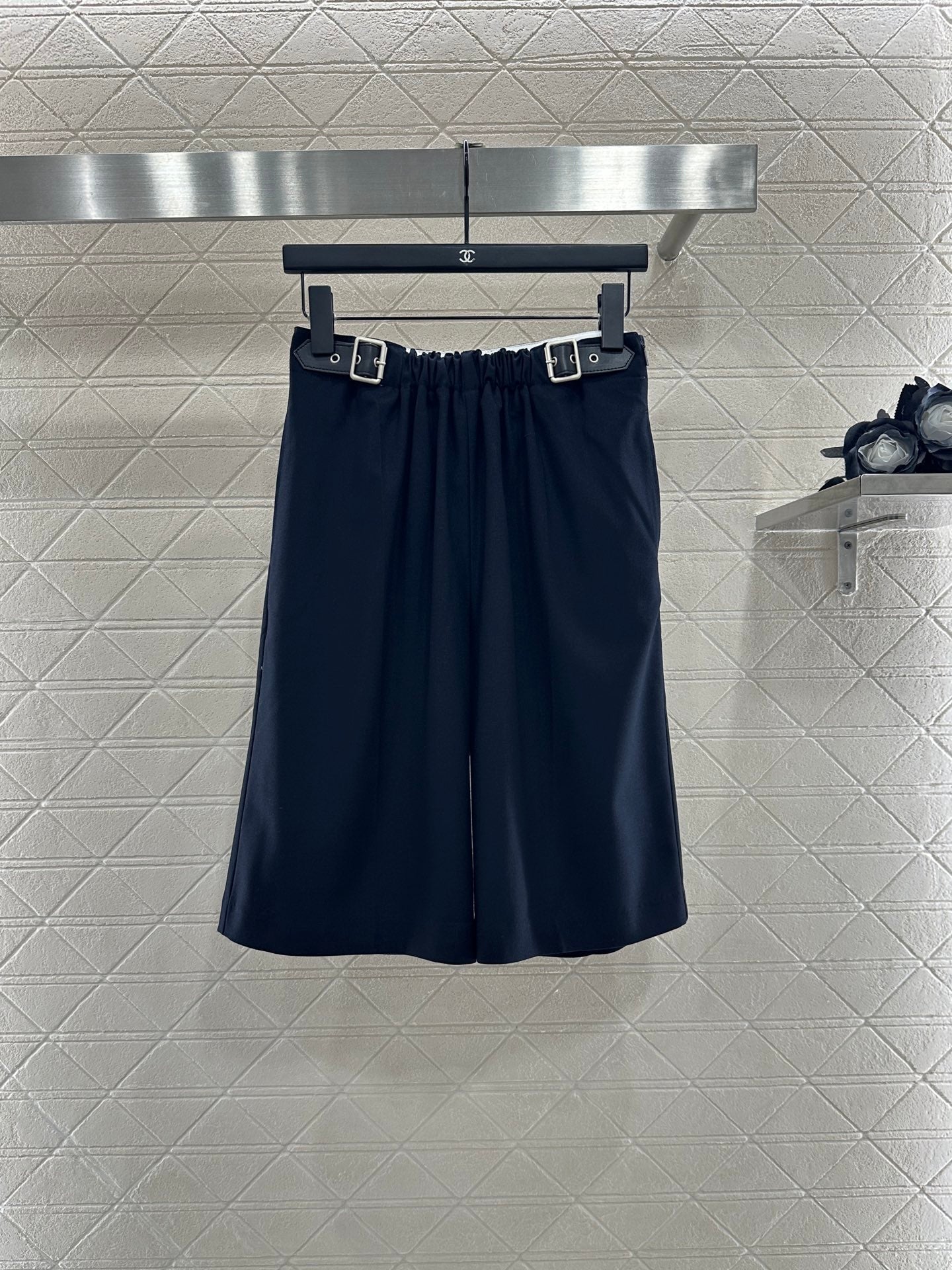 25fw Elastic pleated shorts