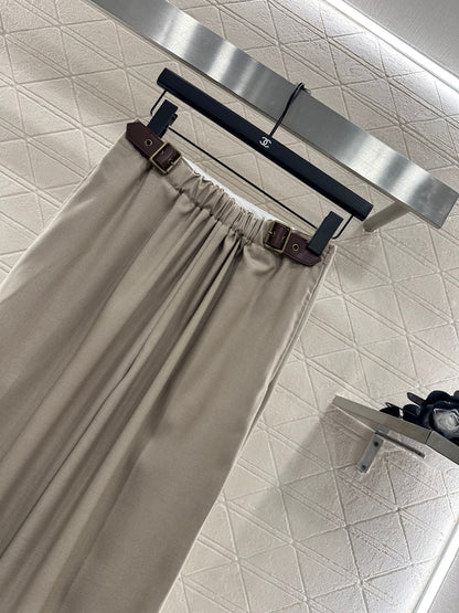 25fw Elastic pleated pants