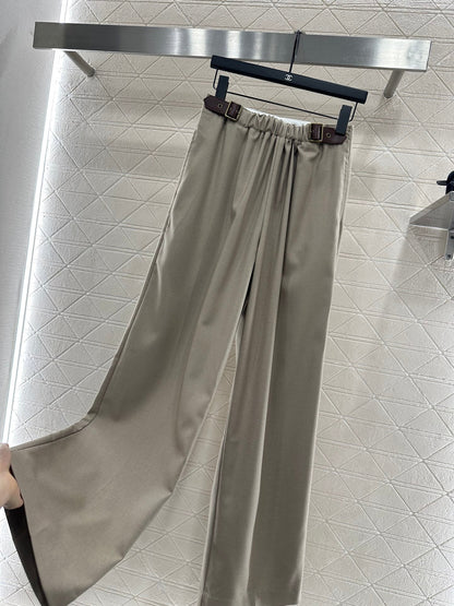 25fw Elastic pleated pants