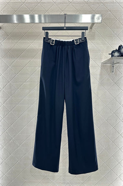 25fw Elastic pleated pants
