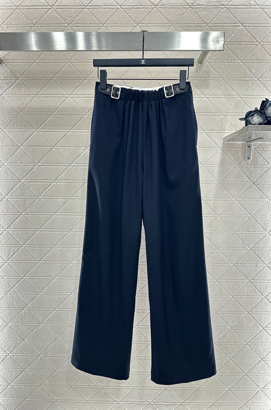 25fw Elastic pleated pants