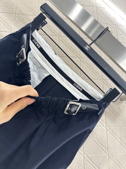 25fw Elastic pleated pants