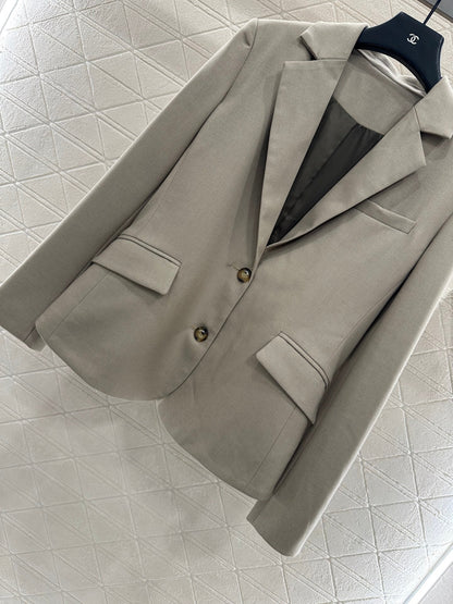 25fw Elastic pleated suit jacket