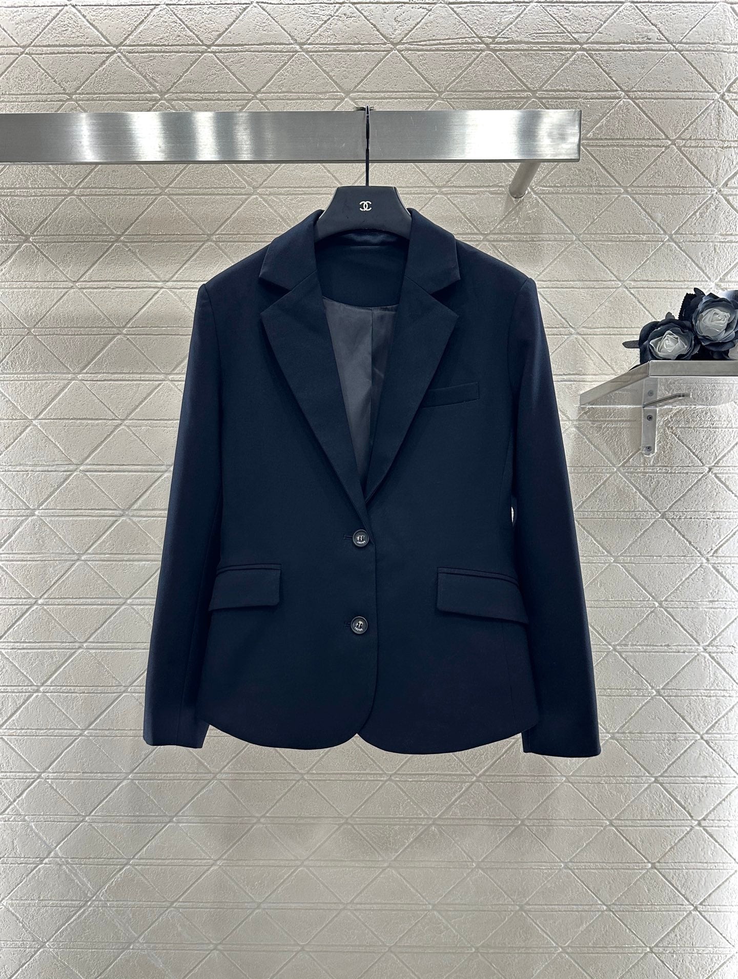 25fw Elastic pleated suit jacket