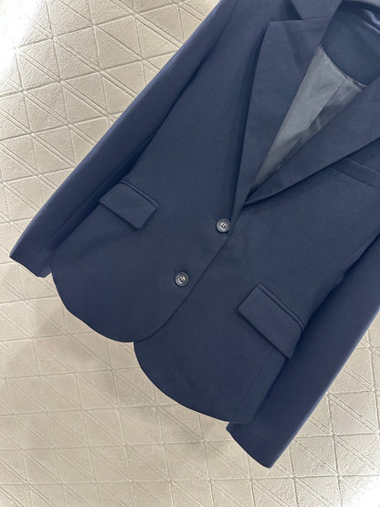 25fw Elastic pleated suit jacket