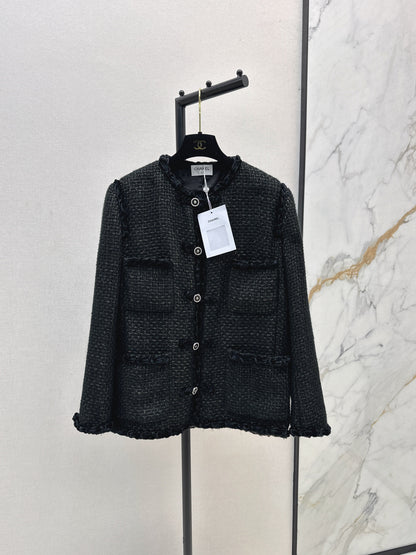 25fw Woven jacket with buckle decoration
