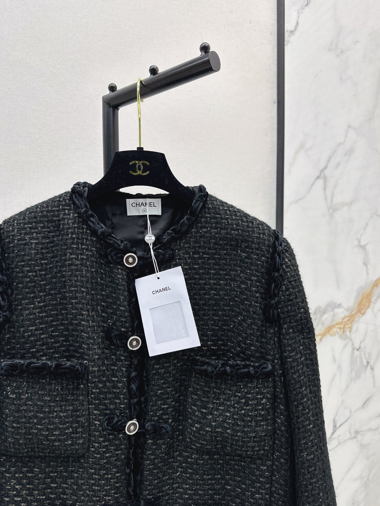 25fw Woven jacket with buckle decoration