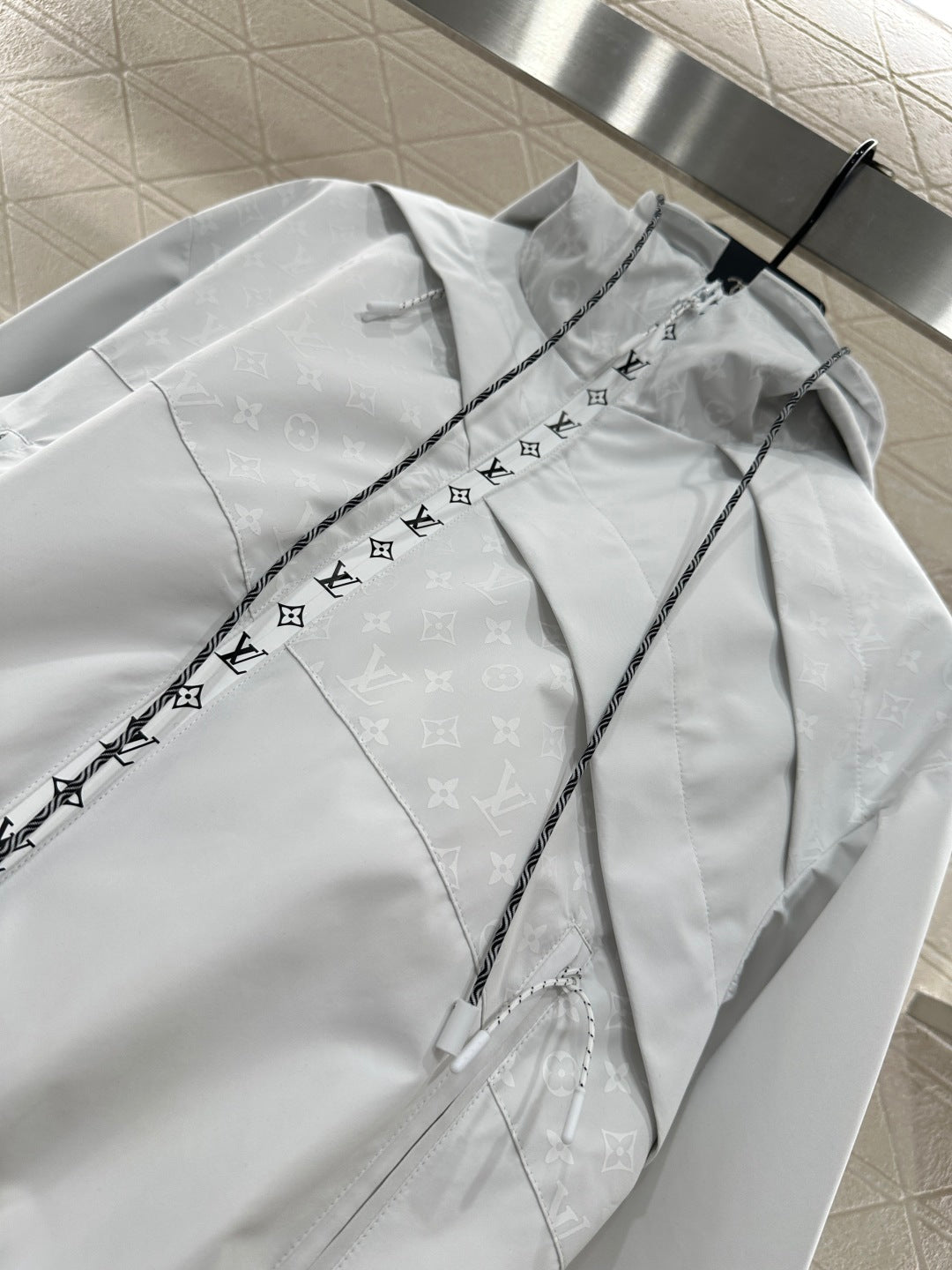 25fw Hooded Jacquard Charge Jacket