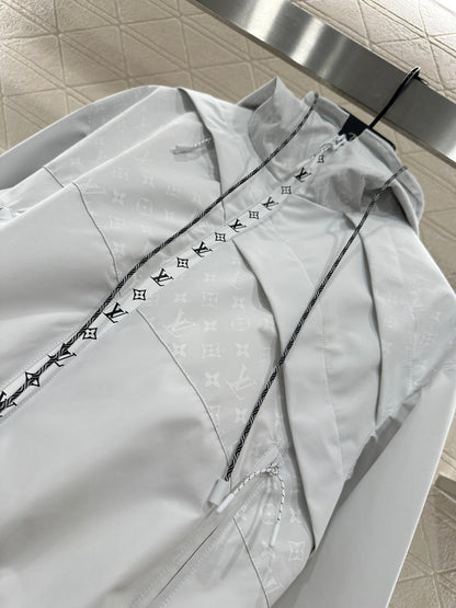 25fw Hooded Jacquard Charge Jacket