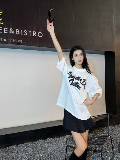 25ss foam letter print short sleeves