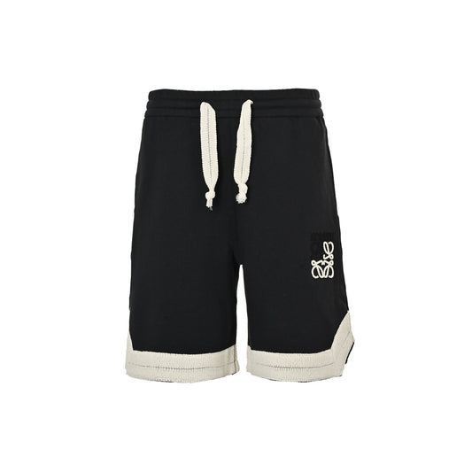 25 Color blocked woven woven ribbon embroidered shorts
