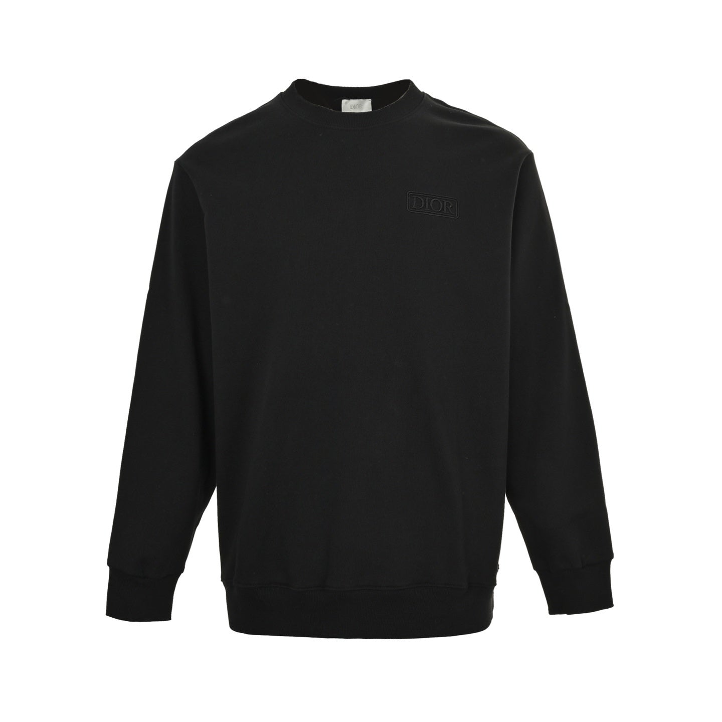 25Fw embroidered block letter round neck sweatshirt