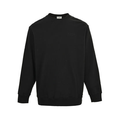 25Fw embroidered block letter round neck sweatshirt
