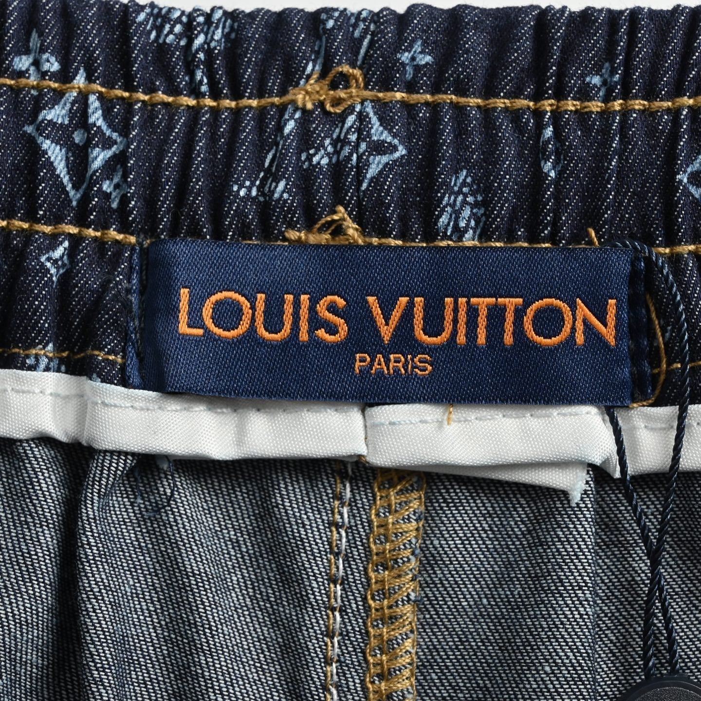 25ss full print vintage denim shorts