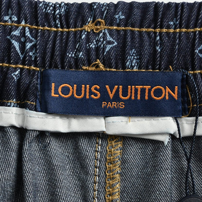 25ss full print vintage denim shorts