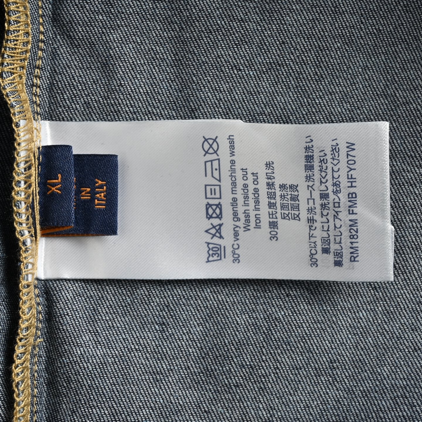 25ss full print vintage denim short sleeved shirt