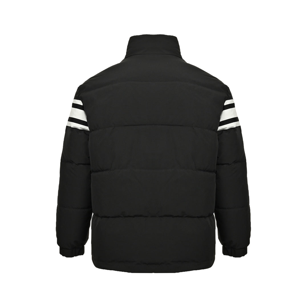 Black and white stitching triangle logo cotton jacket