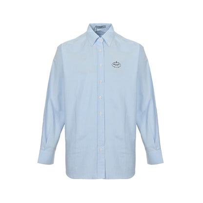 25Fw Round Label Embroidered Long-Sleeve Shirt