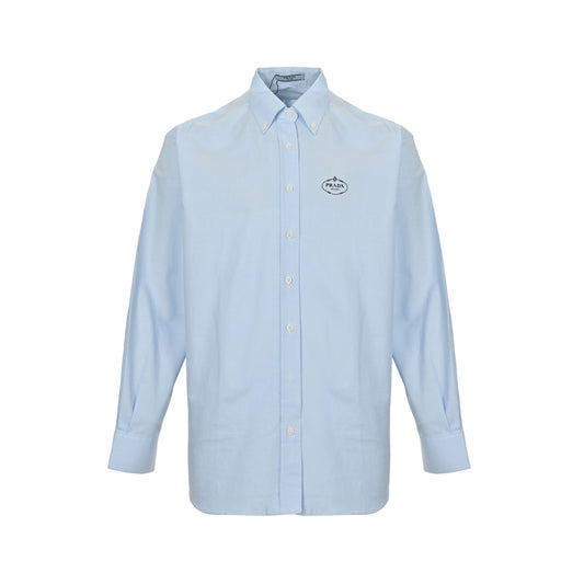 25Fw Round Label Embroidered Long-Sleeve Shirt