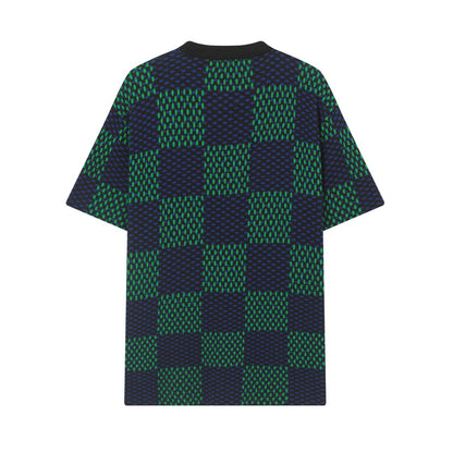 25ss New Chessboard Knitted Tee