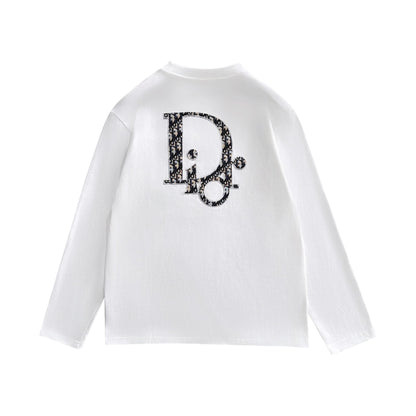 25 long-sleeved patch logo T-shirt