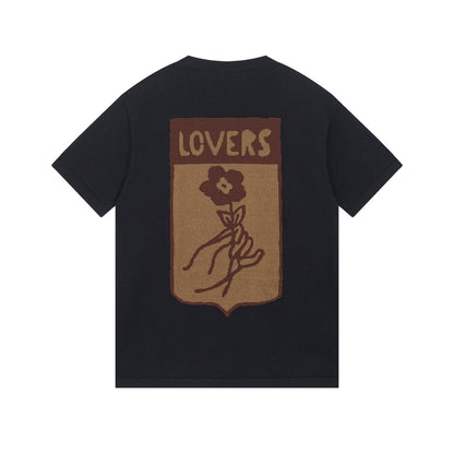 24SS early spring new jacquard knitted pullover short sleeved T-shirt.