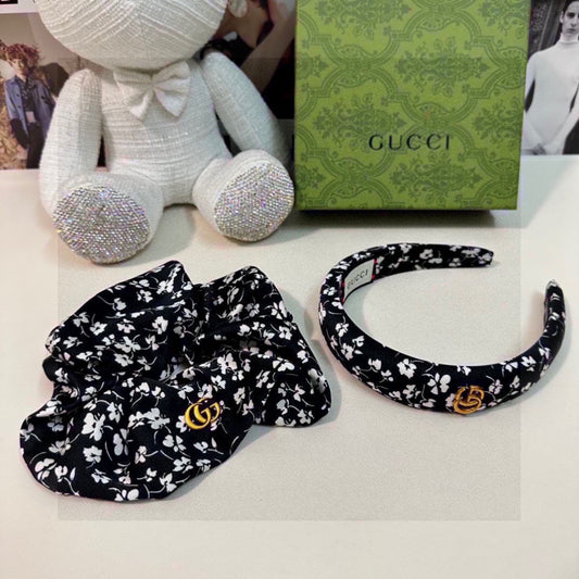 Floral Two-Piece Headband and Hair Tie Set