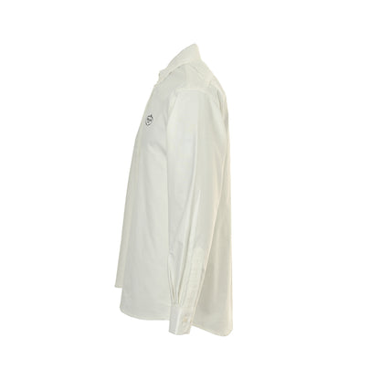25Fw Round Label Embroidered Long-Sleeve Shirt
