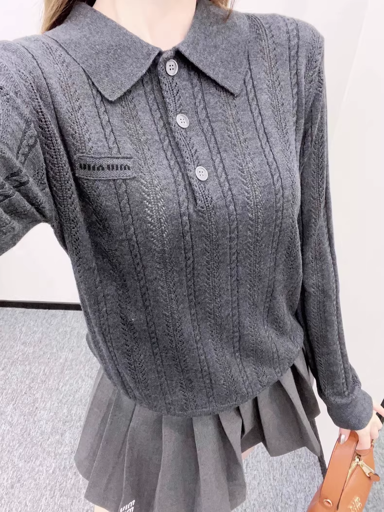 25 Fried Dough Twists lapel knitting sweater