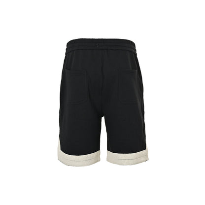 25 Color blocked woven woven ribbon embroidered shorts