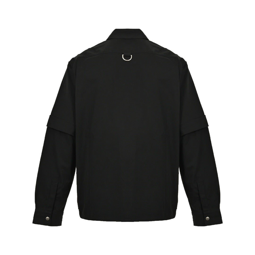 Detachable zippered work jacket