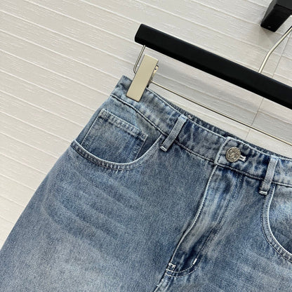 25 New Embroidered Denim Short Skirt