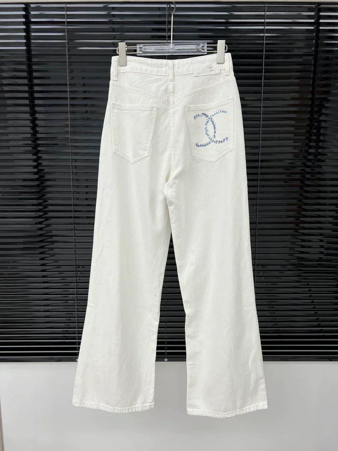 25ss gradient sequined back pocket jeans