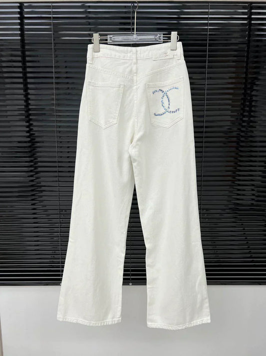 25ss gradient sequined back pocket jeans