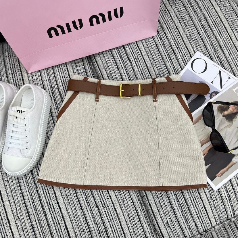 25 new style patchwork leather hem small A short skirt