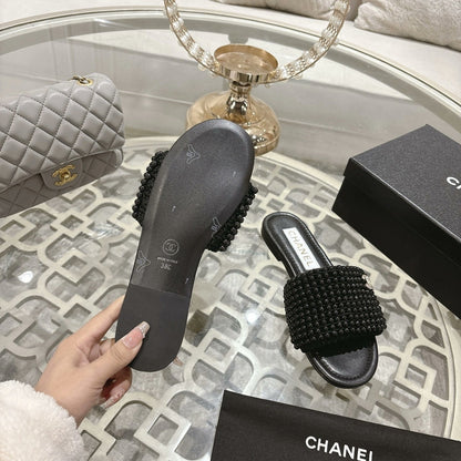 25ss Spring/Summer New Arrival Pearl Slippers