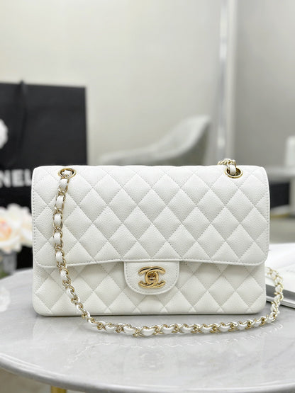 𝟐𝟓𝐂𝐦 White Ball Gold--lambskin