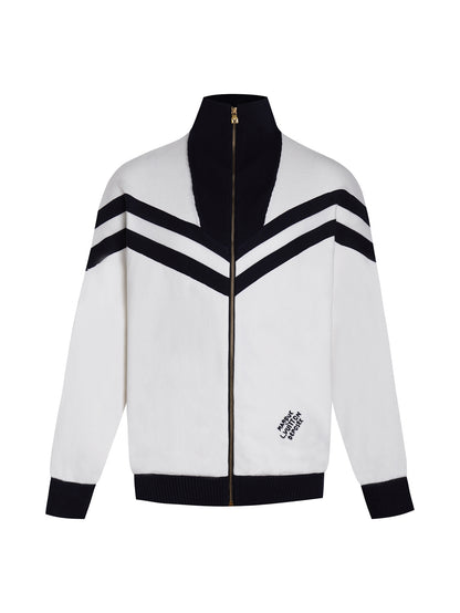 25fw new stand collar knitted jacket