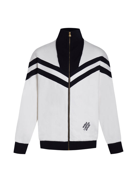 25fw new stand collar knitted jacket