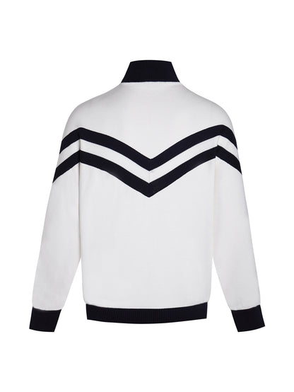 25fw new stand collar knitted jacket