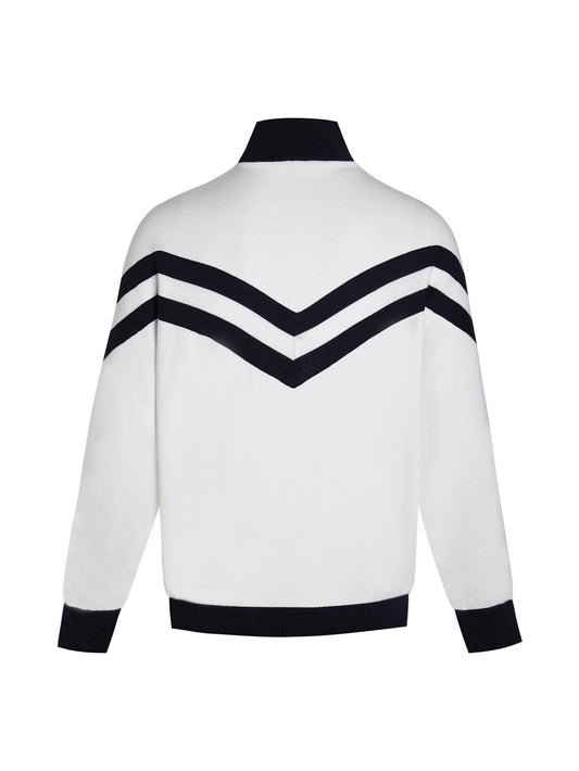 25fw new stand collar knitted jacket