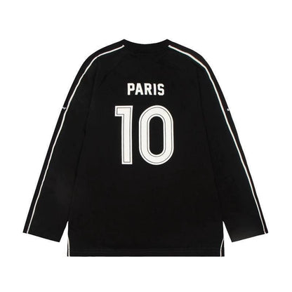 25 Long-sleeve patchwork jersey  T-shirt