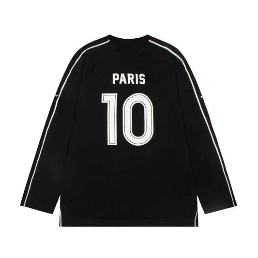 25 Long-sleeve patchwork jersey  T-shirt