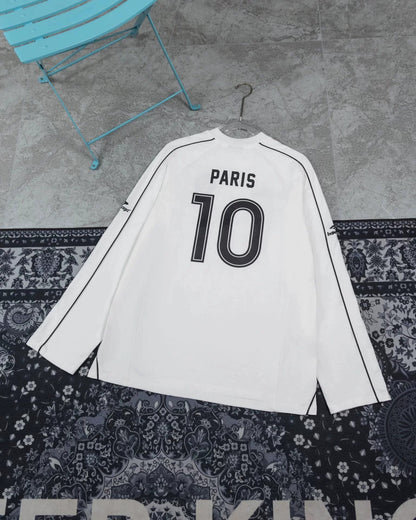 25 Long-sleeve patchwork jersey  T-shirt