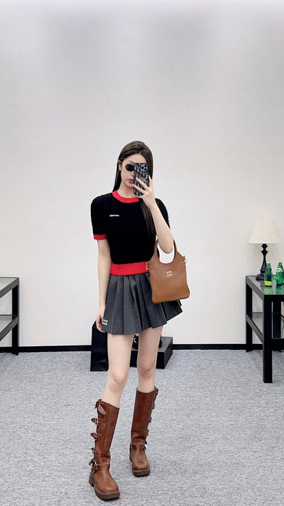 25fw Fried Dough Twists letter short sleeve