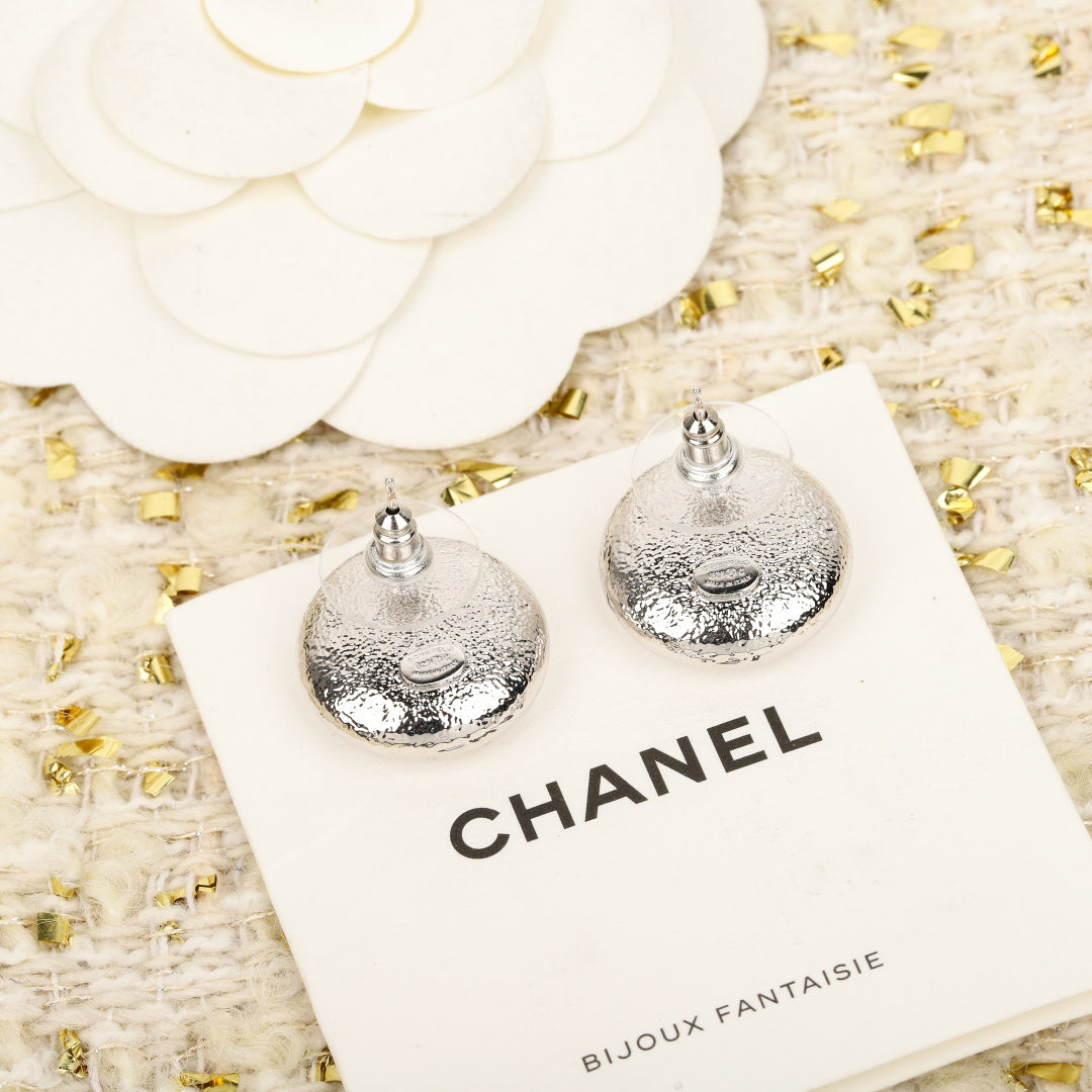 25 new round oil drop double C earrings