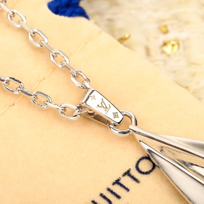 Full diamond foldable airplane necklace