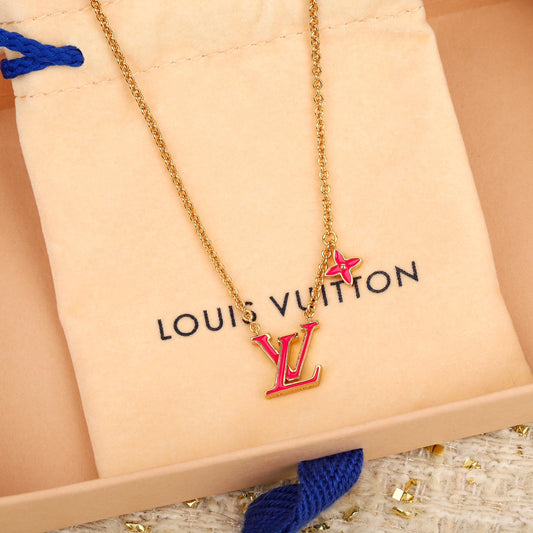 Classic logo letter necklace