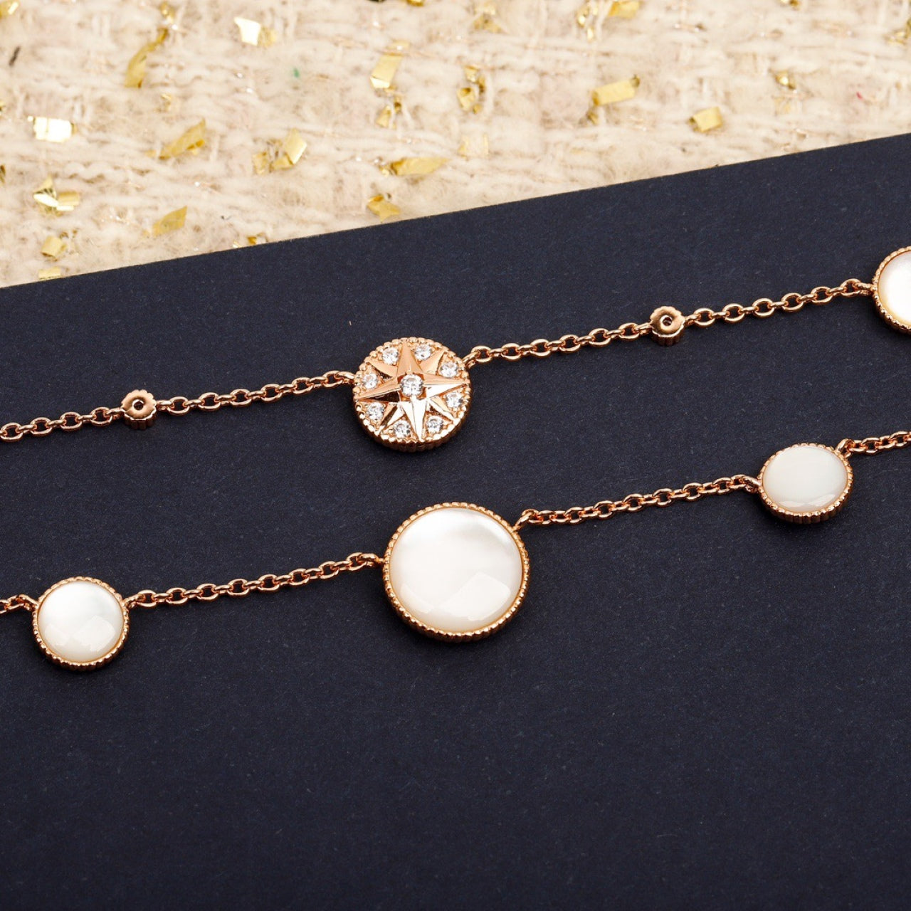 New Compass Double-Layer Necklace